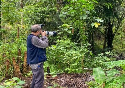 Photographing the bird
