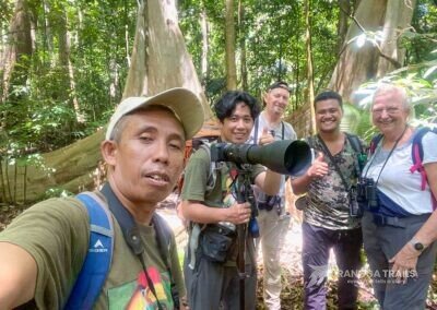Rangga in the jungle with Nurlin Djuni - Malia Tours